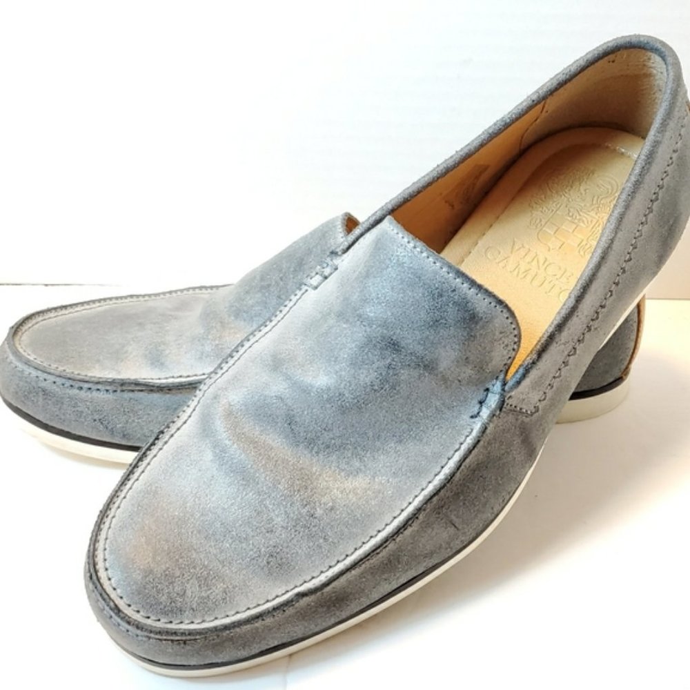 VINCE CAMUTO MAN LOAFERS SHOES US SZ 11 GRAY COLOR